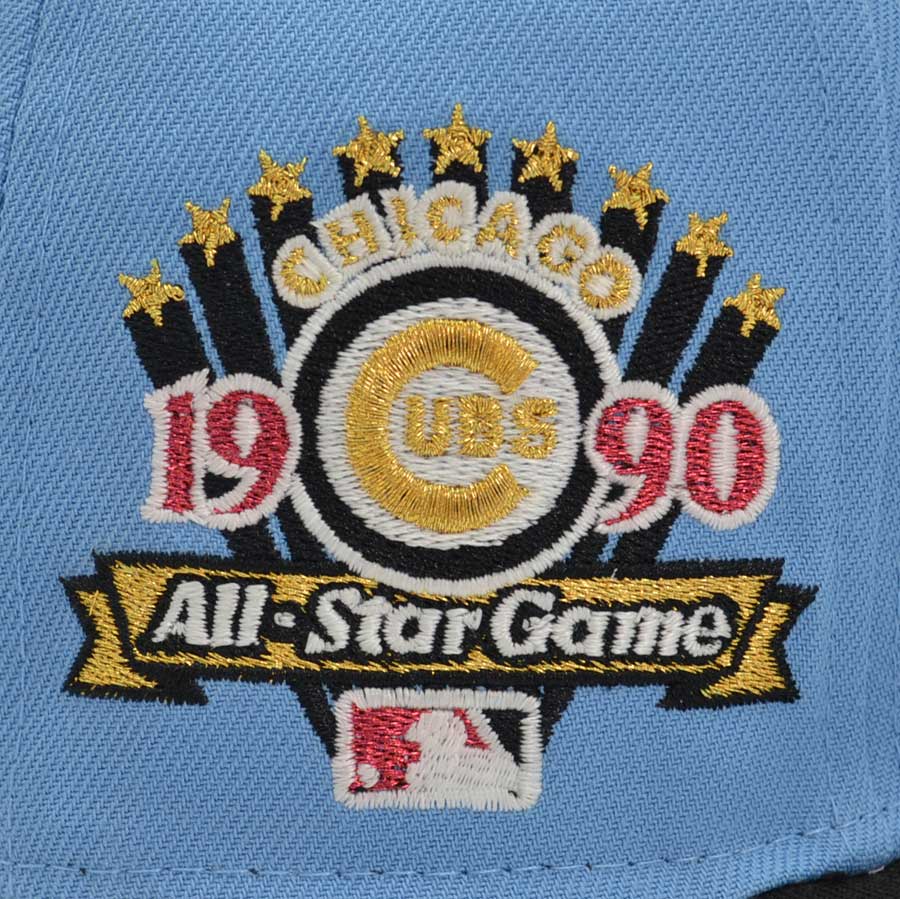 Chicago White Sox 1990 ALL-STAR GAME Exclusive New Era 59Fifty Fitted Hat - Sky/Black