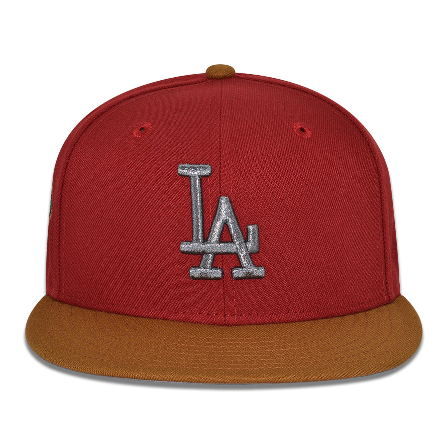 Los Angeles Dodgers "LA HERO" Exclusive New Era 59Fifty Fitted Hat - H Red/Earthly Brown