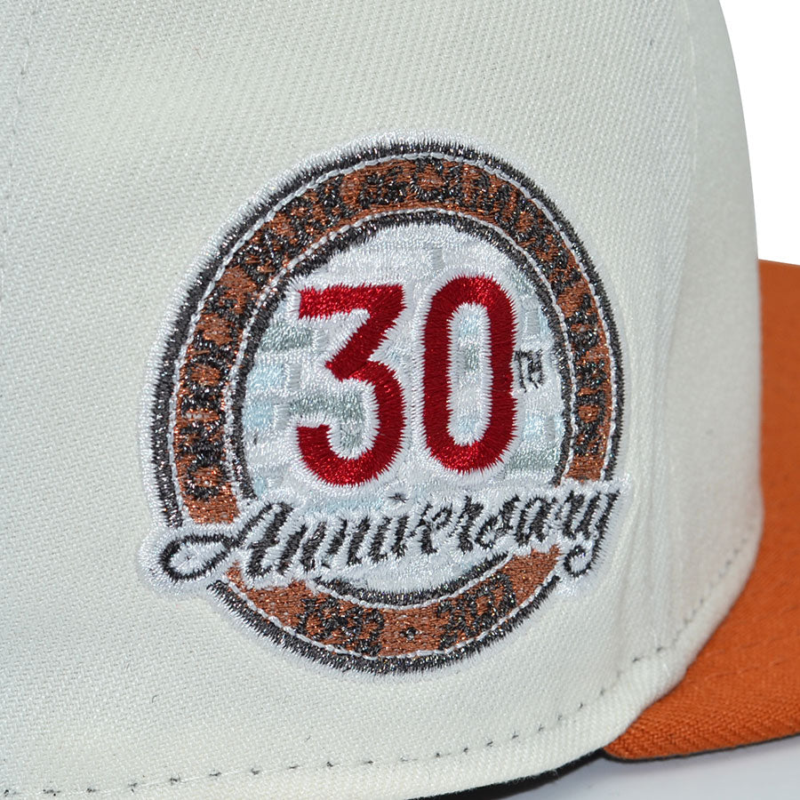 Baltimore Orioles "SHATTERED O'S" Exclusive New Era 59Fifty Fitted Hat - Chrome/Flight Orange