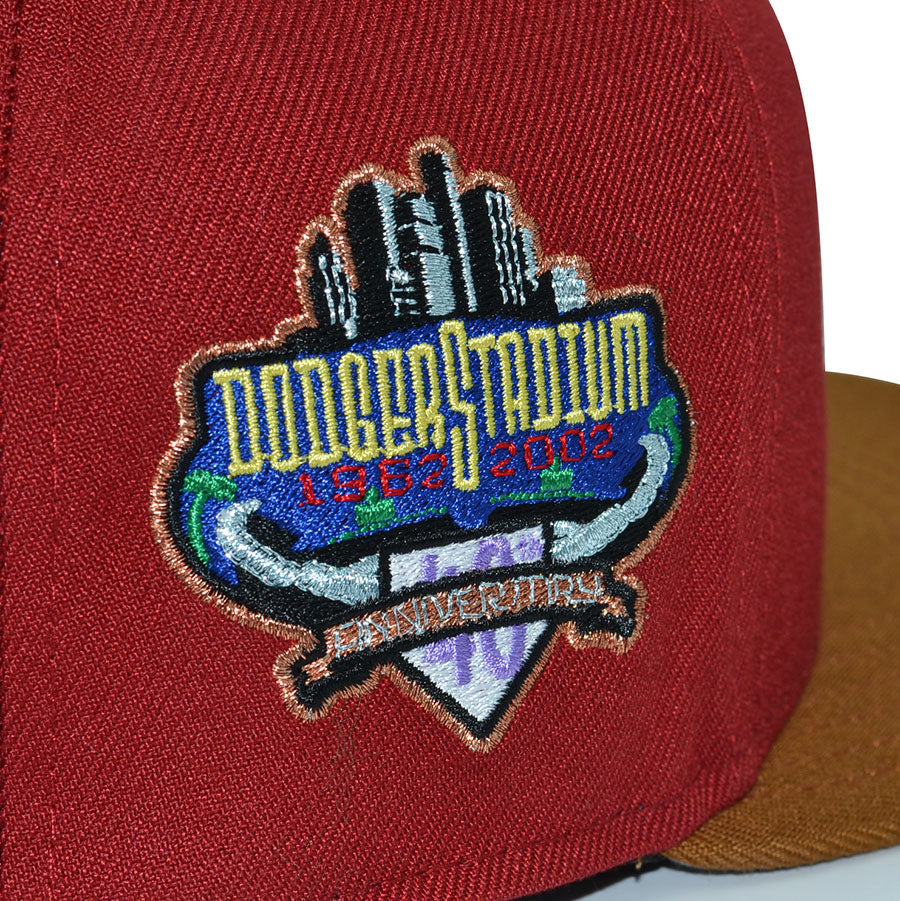 Los Angeles Dodgers "LA HERO" Exclusive New Era 59Fifty Fitted Hat - H Red/Earthly Brown