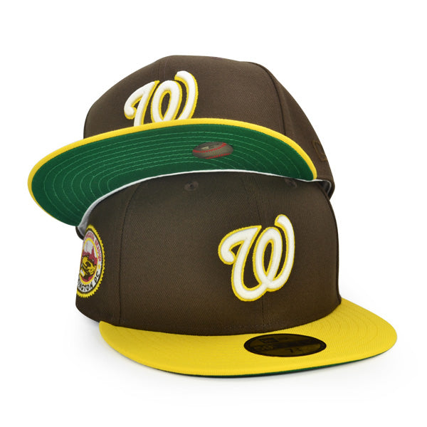 Washington Nationals DC 2008 INAUGURAL SEASON Exclusive New Era 59Fifty Fitted Hat - Walnut/Yellow