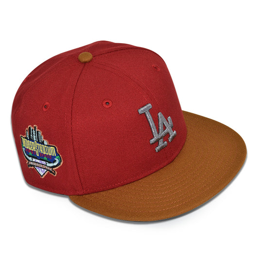 Los Angeles Dodgers "LA HERO" Exclusive New Era 59Fifty Fitted Hat - H Red/Earthly Brown