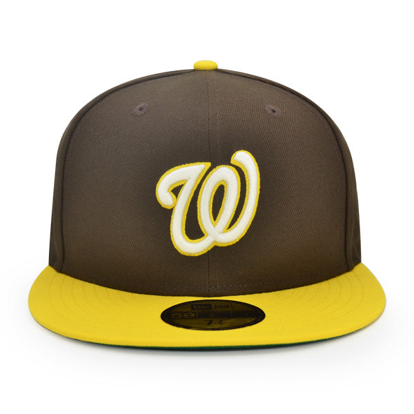 Washington Nationals DC 2008 INAUGURAL SEASON Exclusive New Era 59Fifty Fitted Hat - Walnut/Yellow