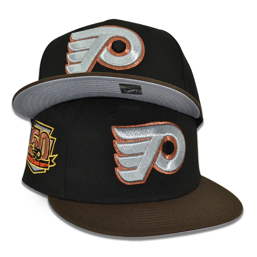 Philadelphia Flyers "FLY HIGH" Exclusive New Era 59Fifty Fitted Hat - Black/Walnut