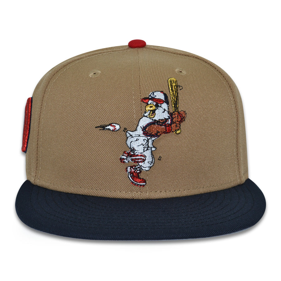 Washington Nationals "SWINGIN SCREECH" Exclusive New Era 59Fifty Fitted Hat - Khaki/Navy
