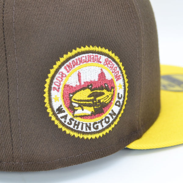 Washington Nationals DC 2008 INAUGURAL SEASON Exclusive New Era 59Fifty Fitted Hat - Walnut/Yellow