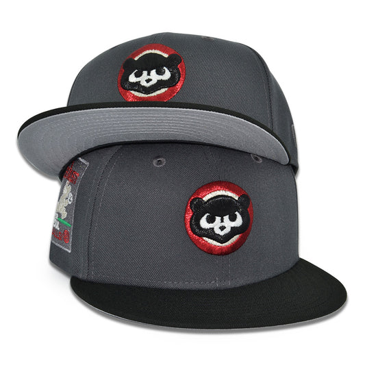 Chicago Cubs "BIG C CUBS" Exclusive New Era 59Fifty Fitted Hat - Graphite/Black