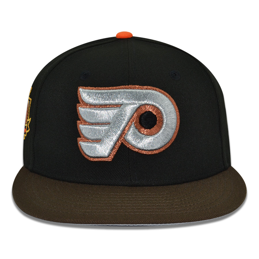 Philadelphia Flyers "FLY HIGH" Exclusive New Era 59Fifty Fitted Hat - Black/Walnut