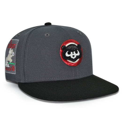 Chicago Cubs "BIG C CUBS" Exclusive New Era 59Fifty Fitted Hat - Graphite/Black