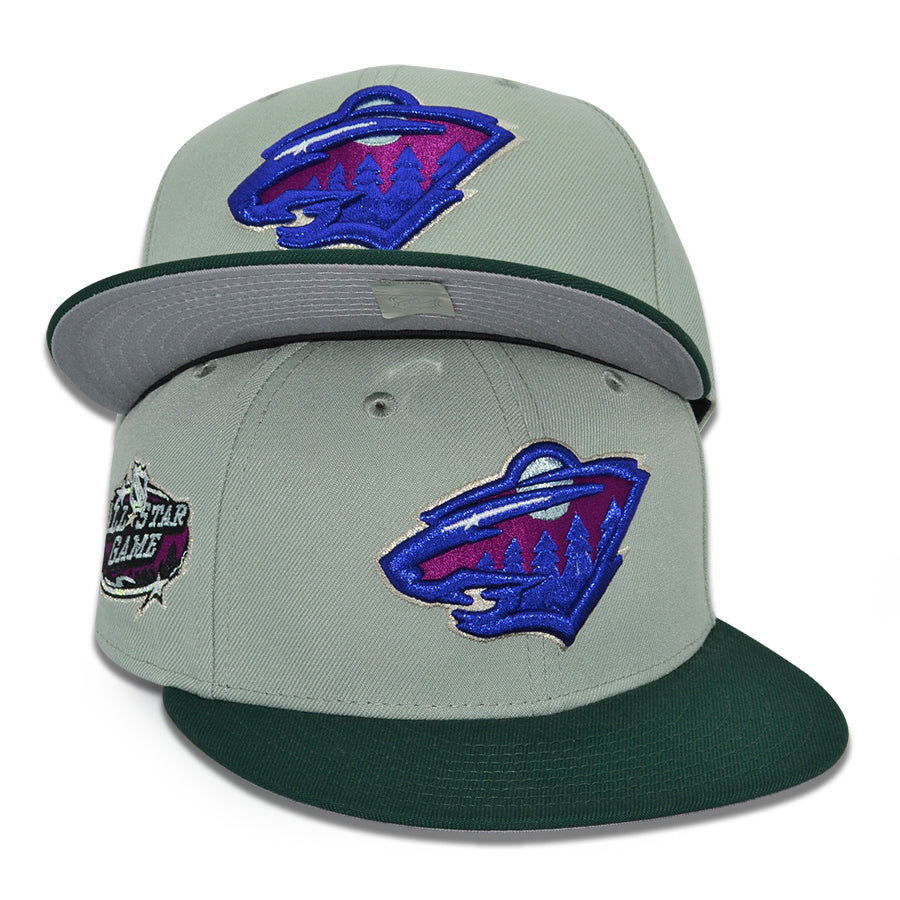 Minnesota Wild "AURORA BEAST" Exclusive New Era 59Fifty Fitted Hat - Everest/Dark Green