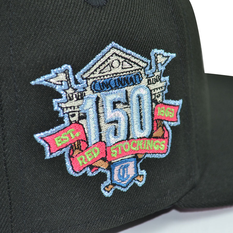Cincinnati Reds "MR. MIME" Exclusive New Era 59Fifty Fitted Hat - Black Pinky