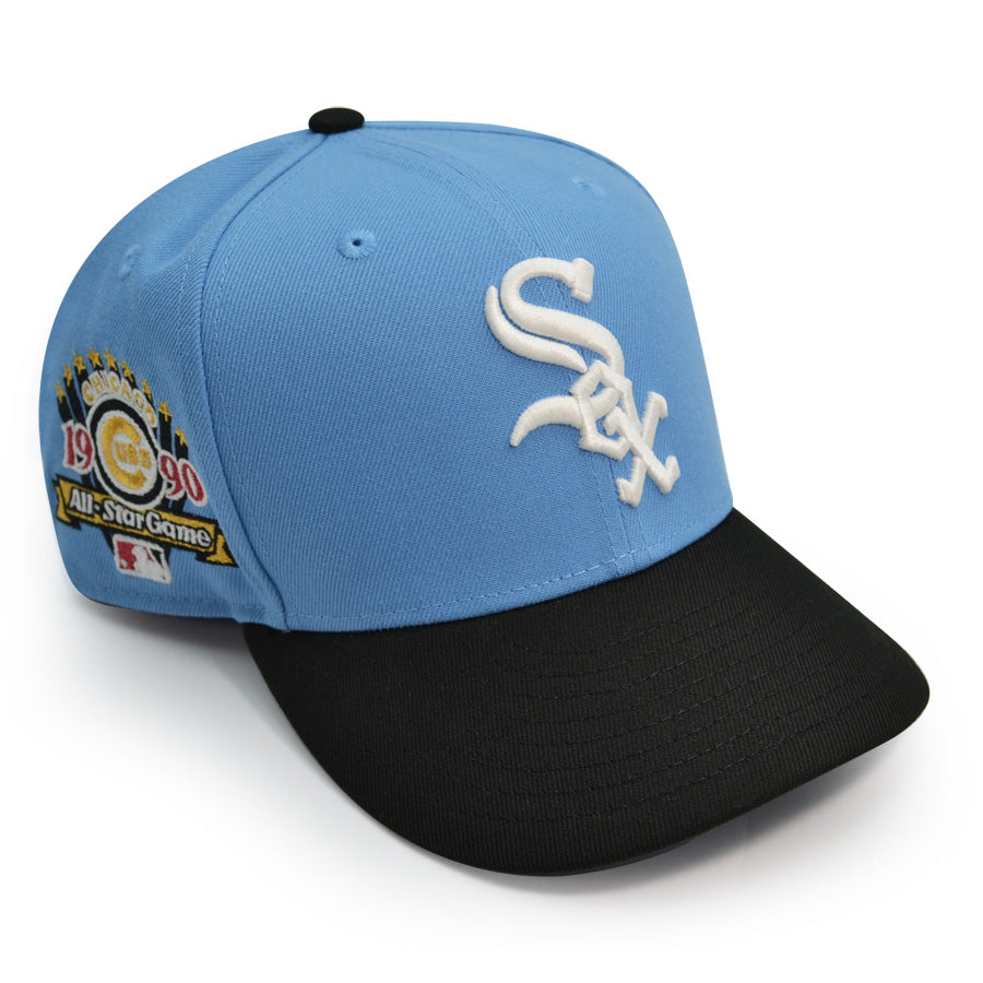 Chicago White Sox 1990 ALL-STAR GAME Exclusive New Era 59Fifty Fitted Hat - Sky/Black