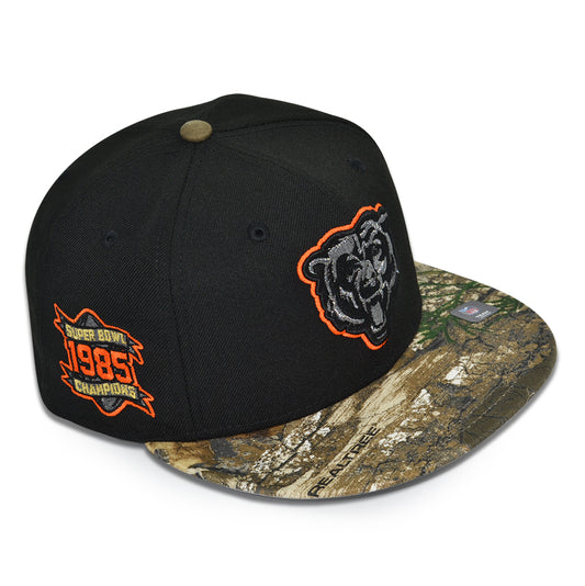 Chicago Bears "MIDWAY MONSTERS" Exclusive New Era 59Fifty Fitted Hat - Black/Real Tree