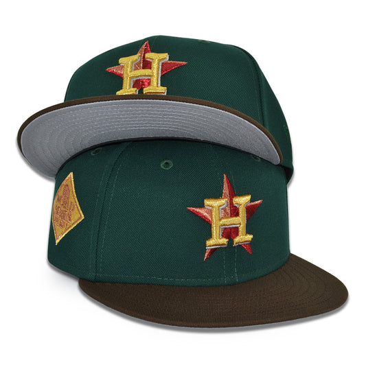 Houston Astros "THE LEGACY" Exclusive New Era 59Fifty Fitted Hat - Dark Green/Walnut