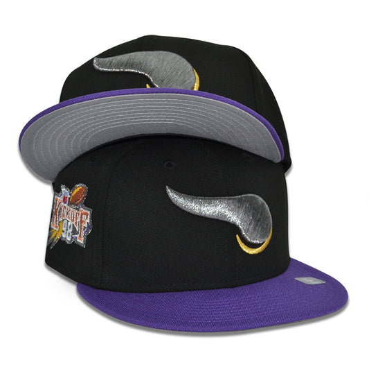 Minnesota Vikings "98 AIR RAID" Exclusive New Era 59Fifty Fitted Hat - Black/Purple
