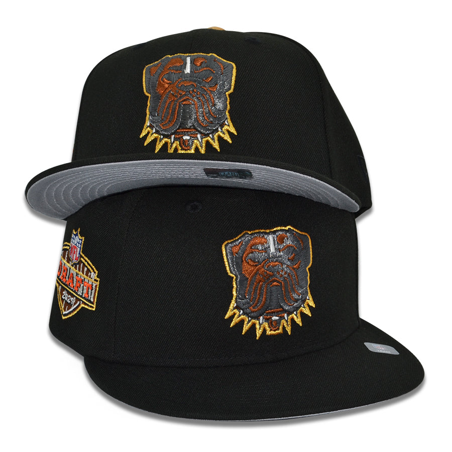 Cleveland Browns "TOPP DOGG" Exclusive New Era 59Fifty Fitted Hat - Black