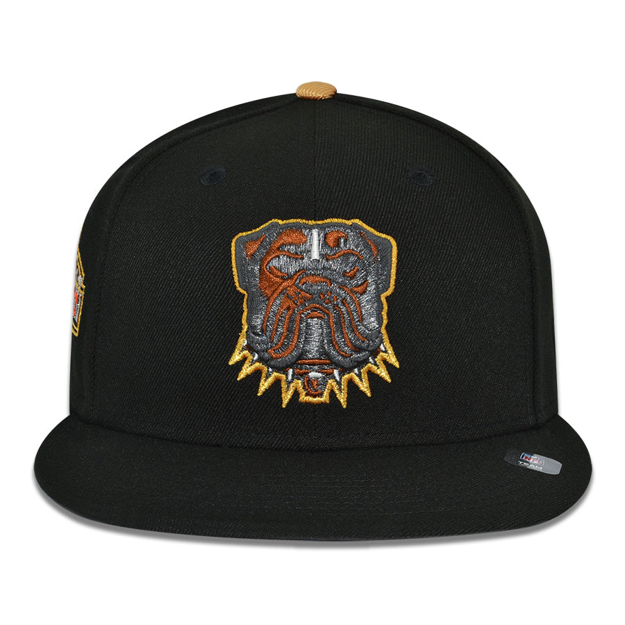 Cleveland Browns "TOPP DOGG" Exclusive New Era 59Fifty Fitted Hat - Black