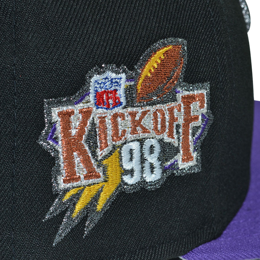 Minnesota Vikings "98 AIR RAID" Exclusive New Era 59Fifty Fitted Hat - Black/Purple