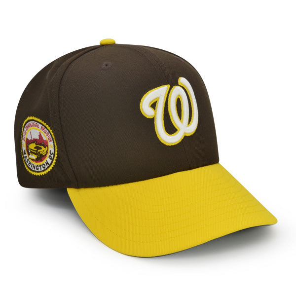 Washington Nationals DC 2008 INAUGURAL SEASON Exclusive New Era 59Fifty Fitted Hat - Walnut/Yellow