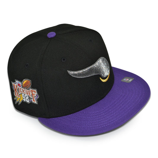 Minnesota Vikings "98 AIR RAID" Exclusive New Era 59Fifty Fitted Hat - Black/Purple