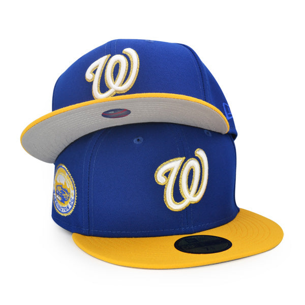 Washington Nationals 2008 INAUGURAL SEASON Exclusive New Era 59Fifty Fitted Hat - Lt.Royal/AGold