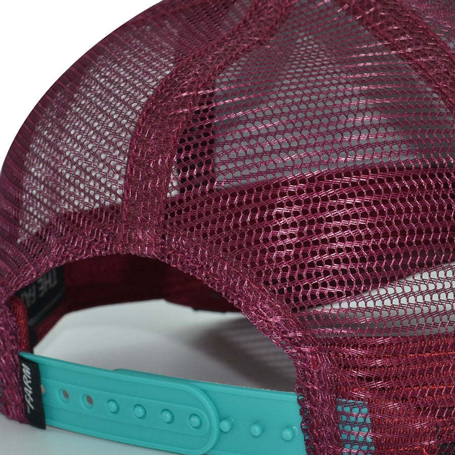 THE FULL PIT BULL Goorin Bros Mesh Trucker Snapback Hat - Blue Fade/Maroon
