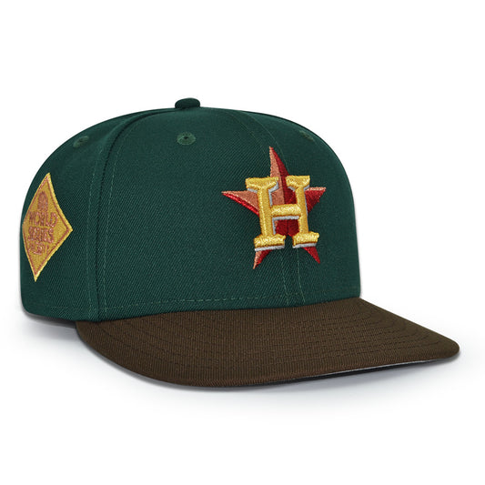 Houston Astros "THE LEGACY" Exclusive New Era 59Fifty Fitted Hat - Dark Green/Walnut