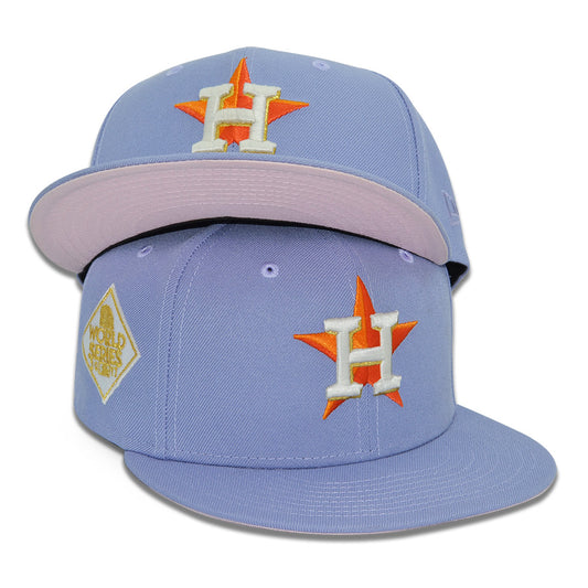Houston Astros "MY HEART" Exclusive New Era 59Fifty Fitted Hat - Lavender/Pink UV