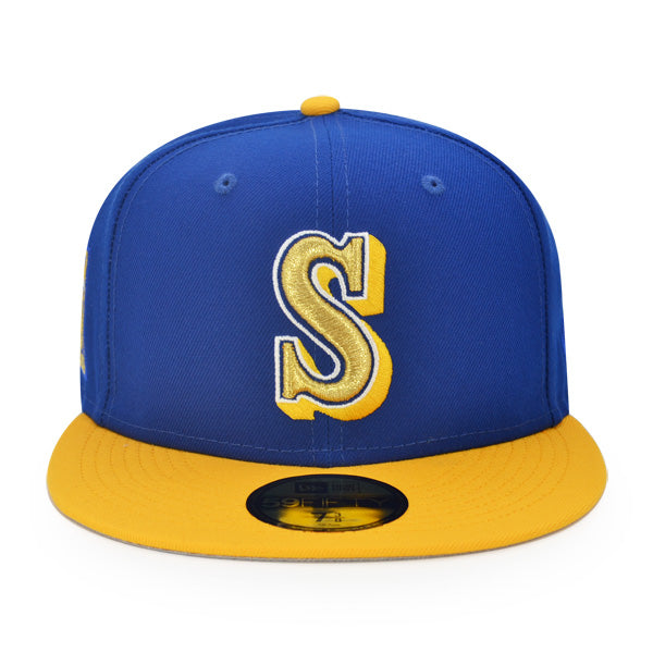 Seattle Mariners 40th ANNIVERSARY Exclusive New Era 59Fifty Fitted Hat - Lt.Royal/AGold