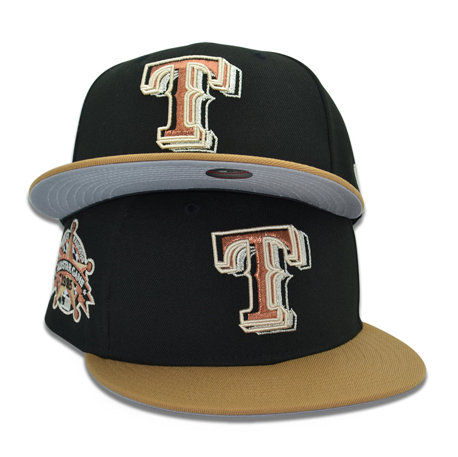 Texas Rangers "TRES LECHES" Exclusive New Era 59Fifty Fitted Hat - Black/Wheat