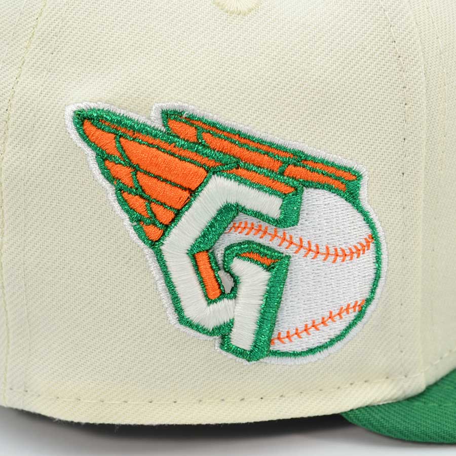 Cleveland Guardians FASTBALL Exclusive New Era 59Fifty Fitted Hat - Chrome/Bot Green