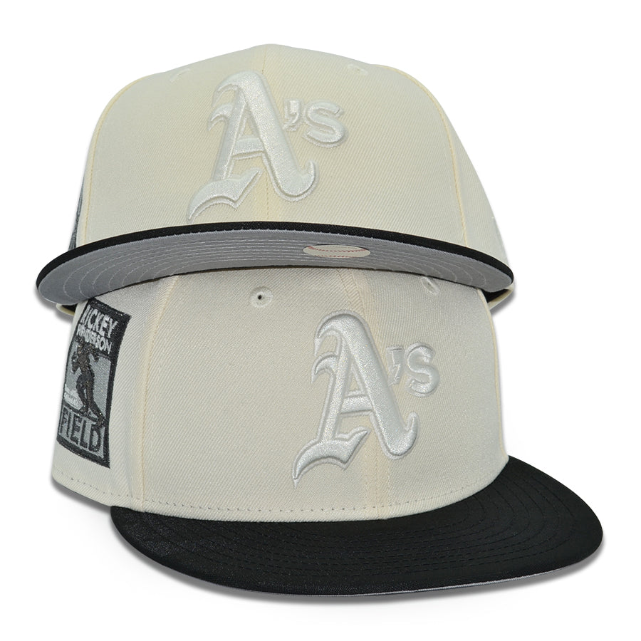 Oakland Athletics "THE ARNOLD" Exclusive New Era 59Fifty Fitted Hat - Chrome/Black