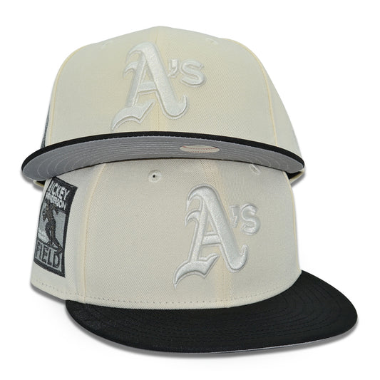 Oakland Athletics "THE ARNOLD" Exclusive New Era 59Fifty Fitted Hat - Chrome/Black