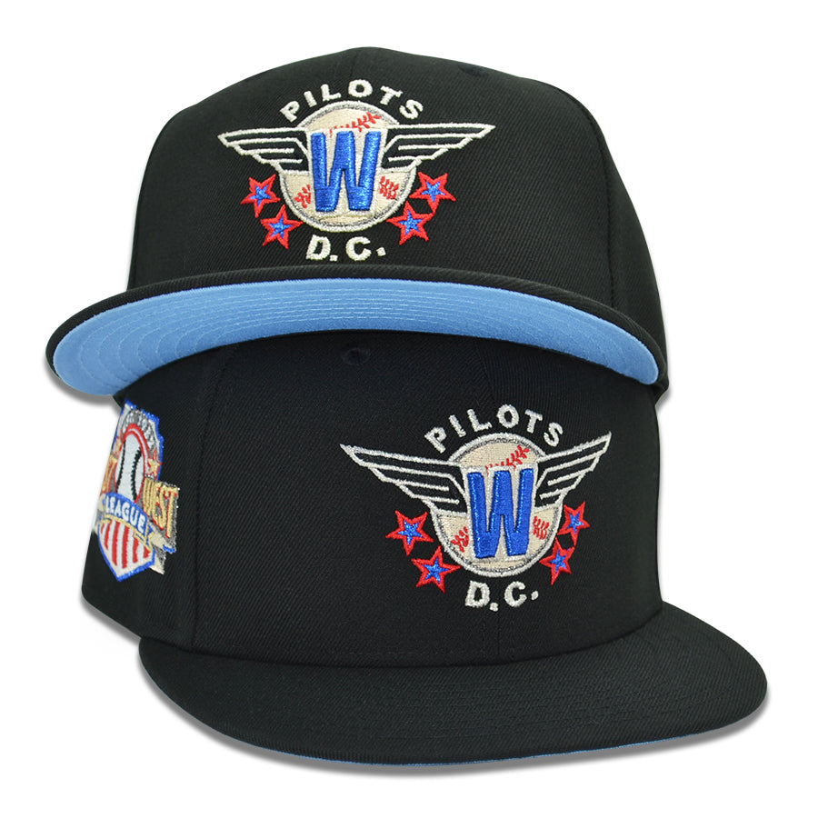 Washington Pilots "FREEDOM FLIGHT" Negro League Exclusive New Era 59Fifty Fitted Hat - Black