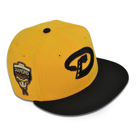 Arizona Diamondbacks "WINGED DRAGON" Exclusive New Era 59Fifty Fitted Hat - Canary Yellow/Black