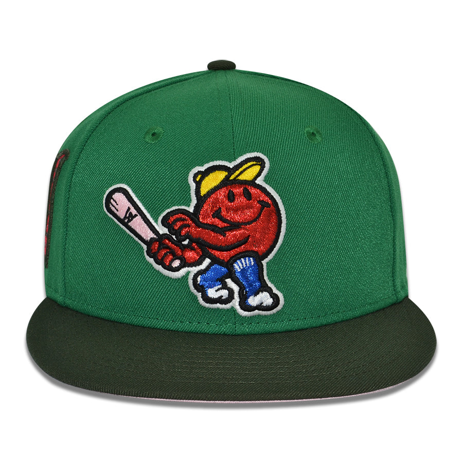 Worcester Woo Sox "WOOTERMELON" Exclusive New Era 59Fifty Fitted Hat - Kelly/Dark Seaweed