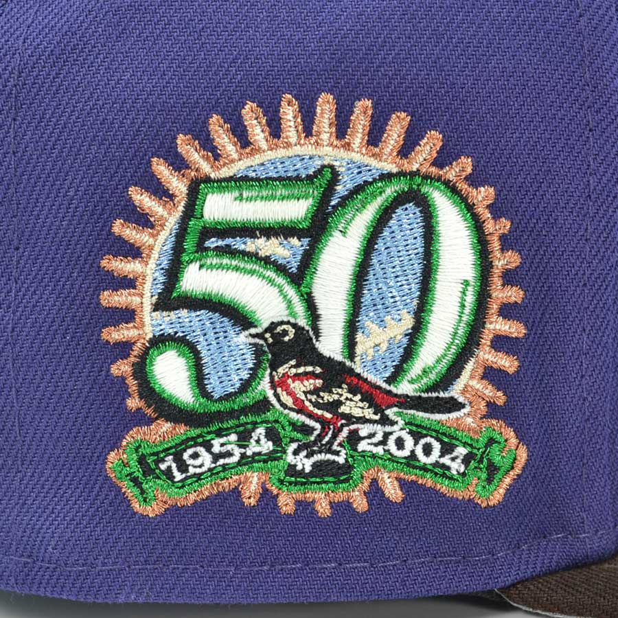 Baltimore Orioles 50th Anniversary New Era 59Fifty Fitted Hat - Purple/Burntwood