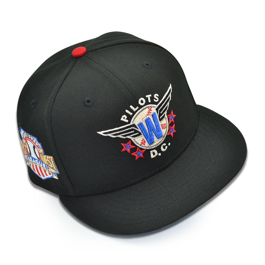 Washington Pilots "FREEDOM FLIGHT" Negro League Exclusive New Era 59Fifty Fitted Hat - Black