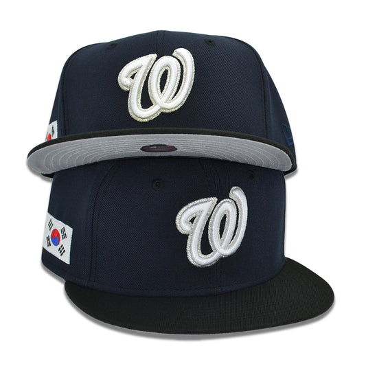 Washington Nationals "WIN KOREA" Exclusive New Era 59Fifty Fitted Hat - Navy/Black