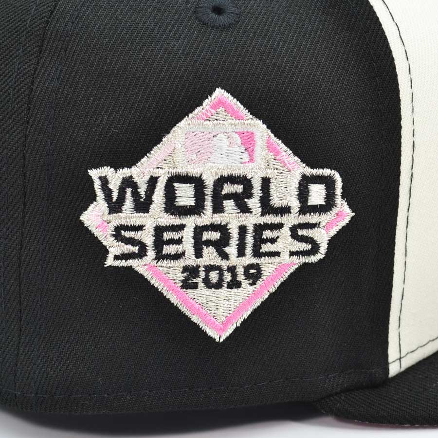 Washington Nationals 2019 WORLD SERIES Exclusive New Era 59Fifty Fitted Hat - Chrome/Black/Pink