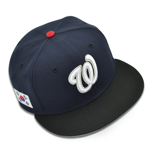 Washington Nationals "WIN KOREA" Exclusive New Era 59Fifty Fitted Hat - Navy/Black