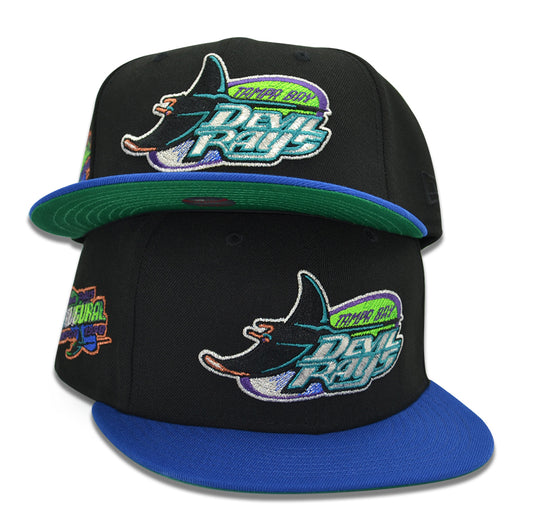 Tampa Bay Devil Rays "DARK WATER” Exclusive New Era 59Fifty Fitted Hat - Black/Light Royal