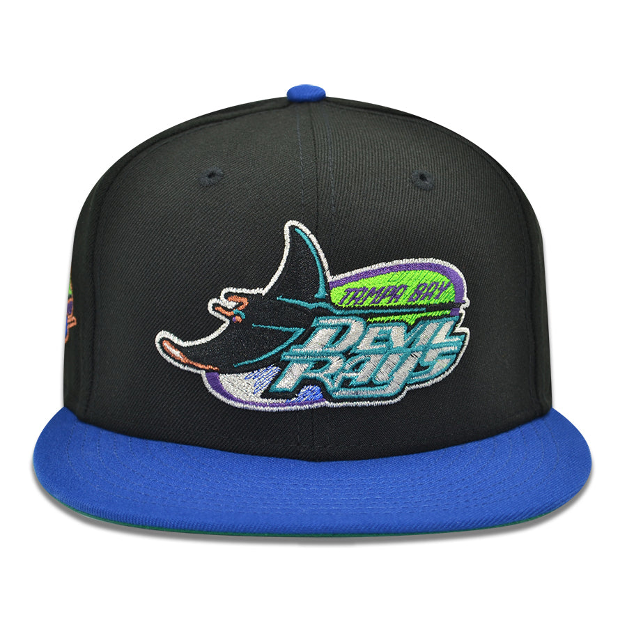 Tampa Bay Devil Rays "DARK WATER” Exclusive New Era 59Fifty Fitted Hat - Black/Light Royal