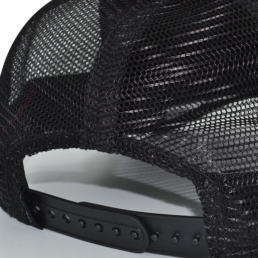 THE COCK WILL PREVAIL Goorin Bros Mesh Trucker Snapback Hat - Black Leather