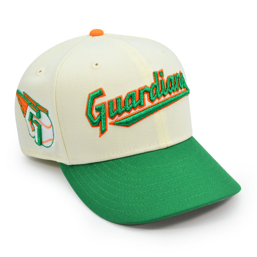 Cleveland Guardians FASTBALL Exclusive New Era 59Fifty Fitted Hat - Chrome/Bot Green