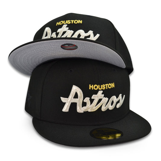 Houston Astros "SWISHA SCRIPT" Exclusive New Era 59Fifty Fitted Hat - Black