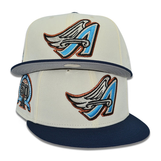 Anaheim Angels "CLOUD NINE" Exclusive New Era 59Fifty Fitted Hat -Chrome/Oceanside