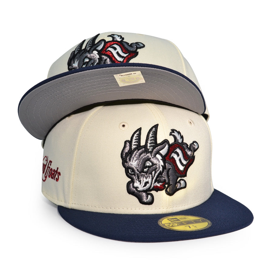 Hartford Yard Goats MILB Exclusive New Era 59Fifty Fitted Hat - Chrome/Navy