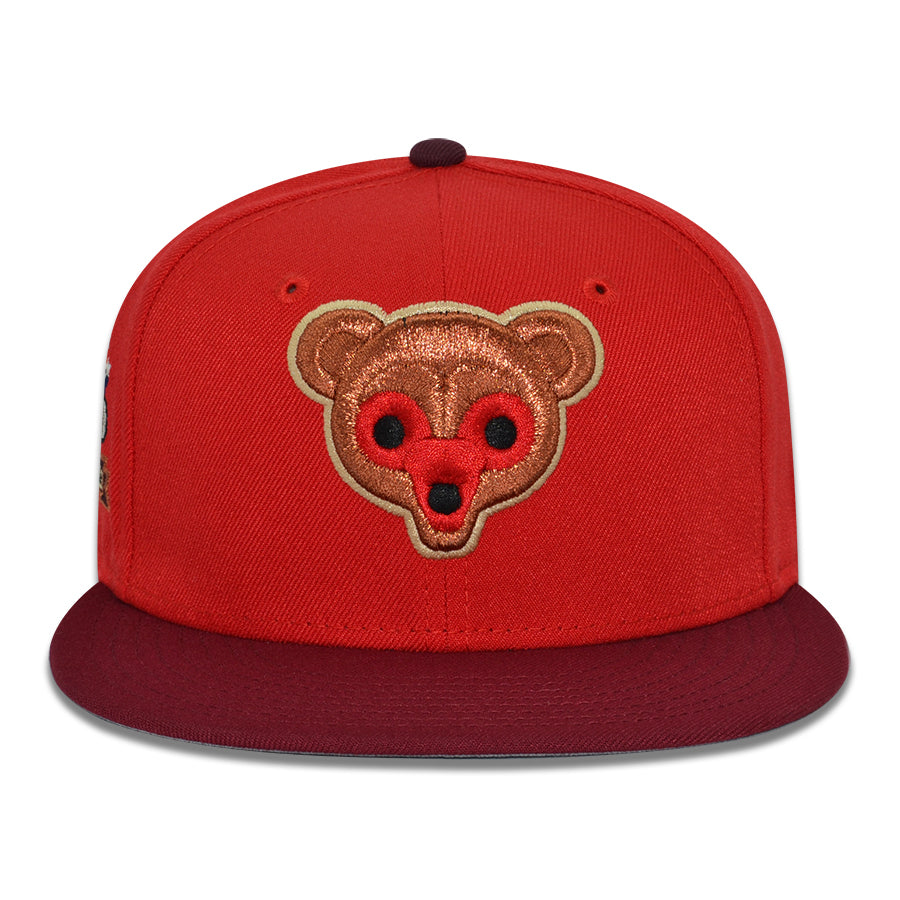Chicago Cubs "TURNING RED" Exclusive New Era 59Fifty Fitted Hat - Scarlet/Maroon