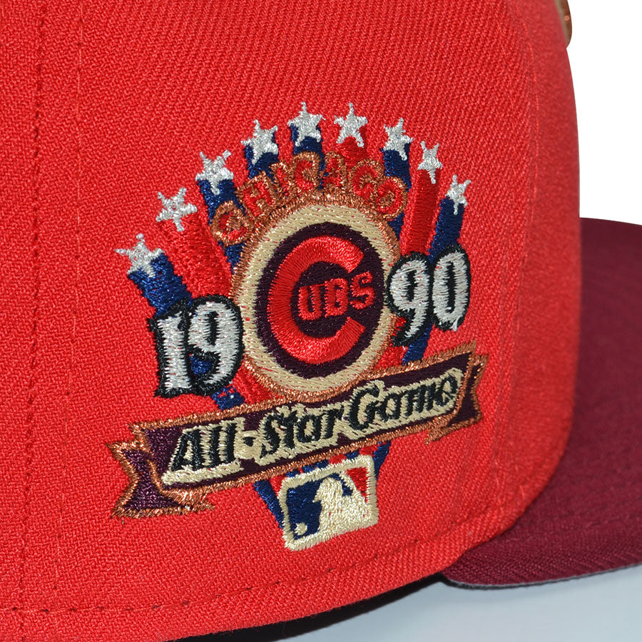 Chicago Cubs "TURNING RED" Exclusive New Era 59Fifty Fitted Hat - Scarlet/Maroon
